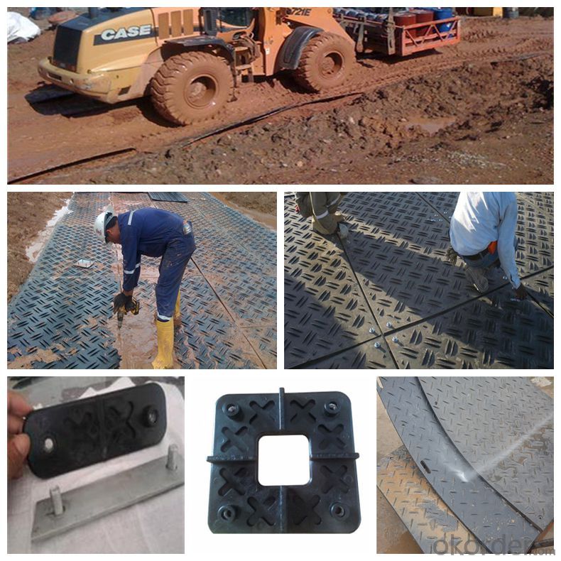 8mm Thick UHMWPE Temporary Road Ground Mat