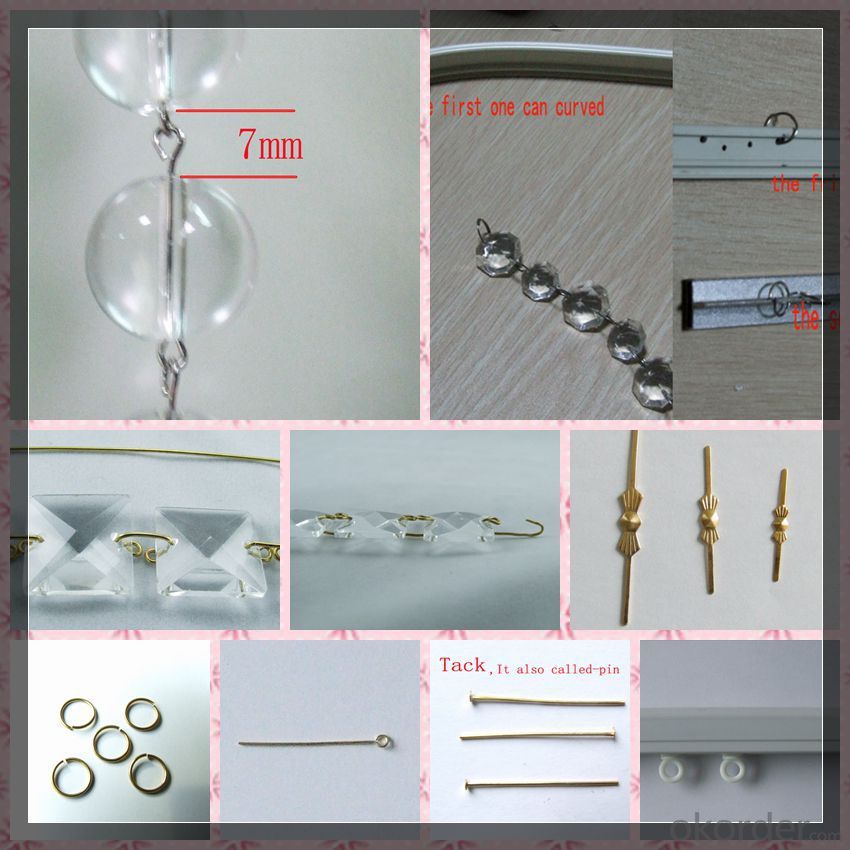 Fashion DIY Interior Decorating Crystal Glass Bead Curtain For Home Decor