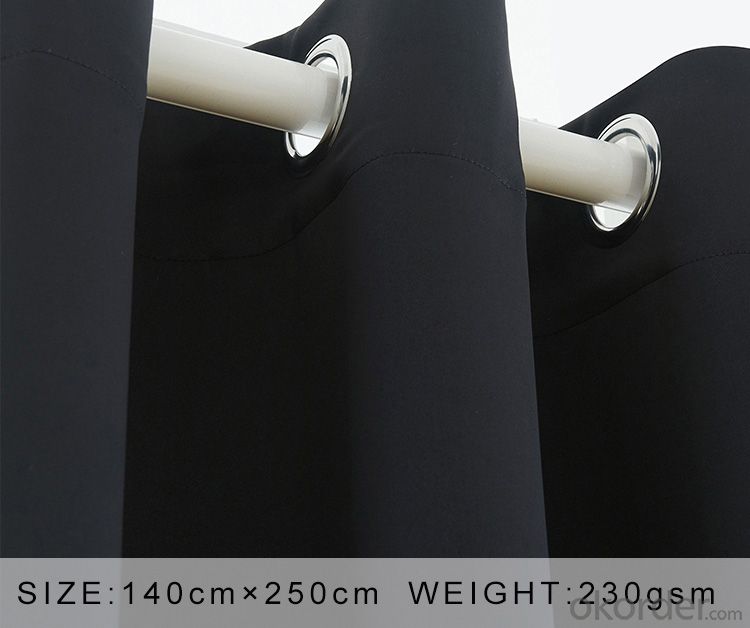 polyester100% blackout  window curtains can be customized