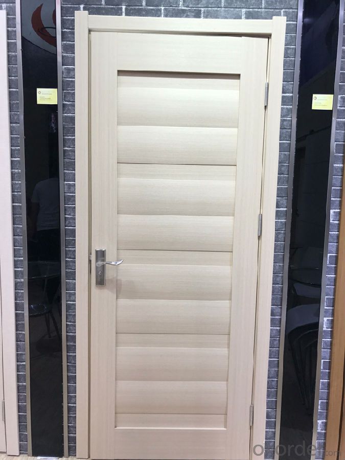 Wooden door for pvc door with honeycomb and lvl covered pvc sheet with frame