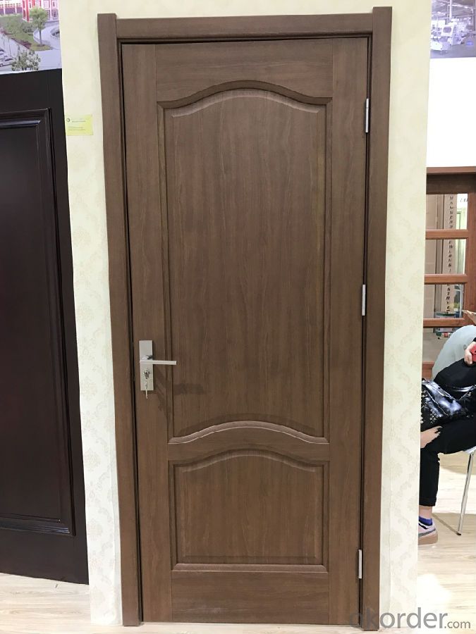 Wooden door for pvc door with honeycomb and lvl covered pvc sheet with frame