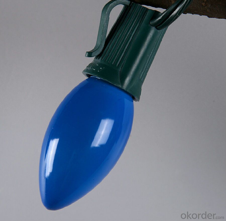 Baby Blue C7 LED Bulb Light String for Outdoor Indoor Wedding House Garden Decoration