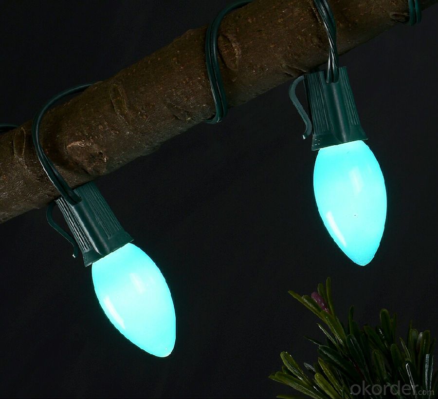Baby Blue C7 LED Bulb Light String for Outdoor Indoor Wedding House Garden Decoration