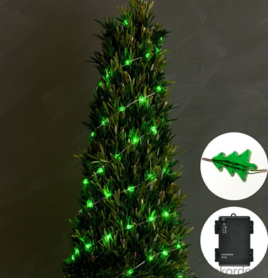 Green Copper Wire Led Light Bulb String for Outdoor Christmas Decoration