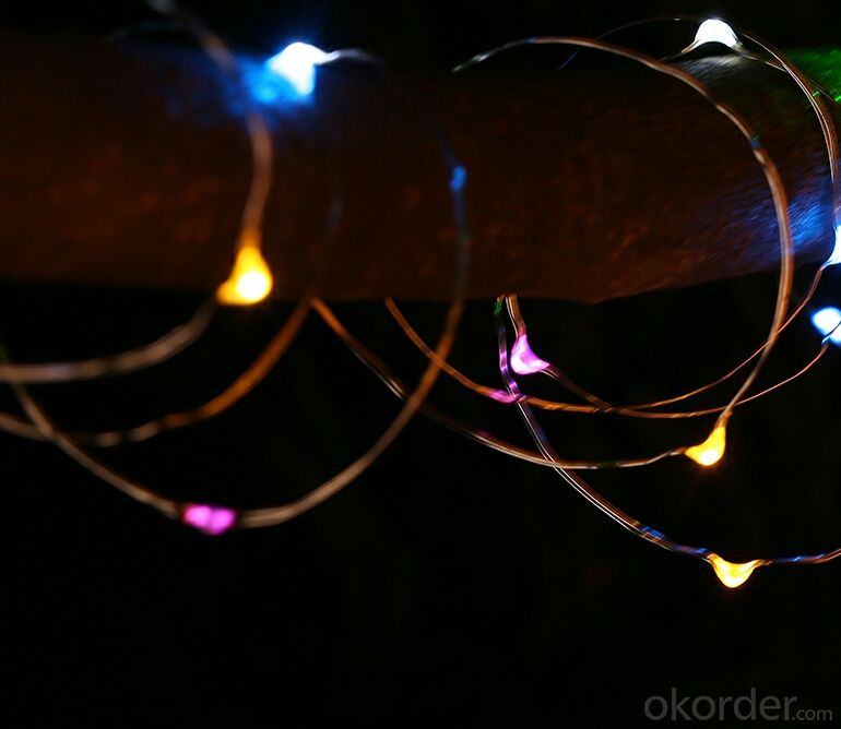 Colorful Copper Wire Led Light Bulbs String for Cafe Restaurant Garden Decoration