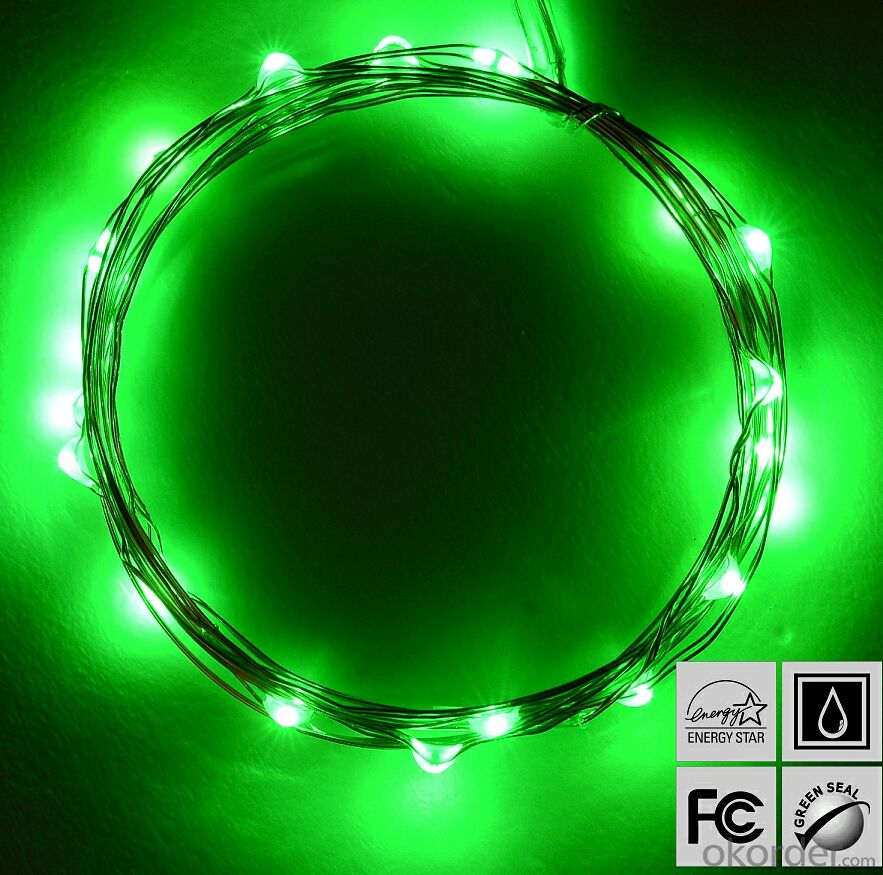 Green Copper Wire String Lights for Outdoor Indoor Garden Holiday Home Wedding Decoration