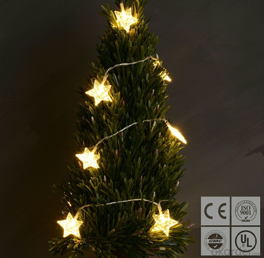 White Star LED Light String for Outdoor Indoor Christmas Stage Party Decoration