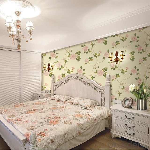 Chinese Popular Bedroom Wallpaper For Ordinary Family