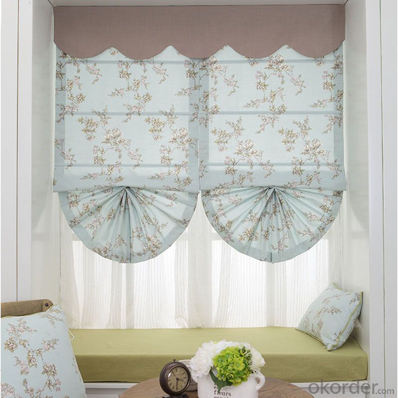roman curtain with 100% polyester for windows