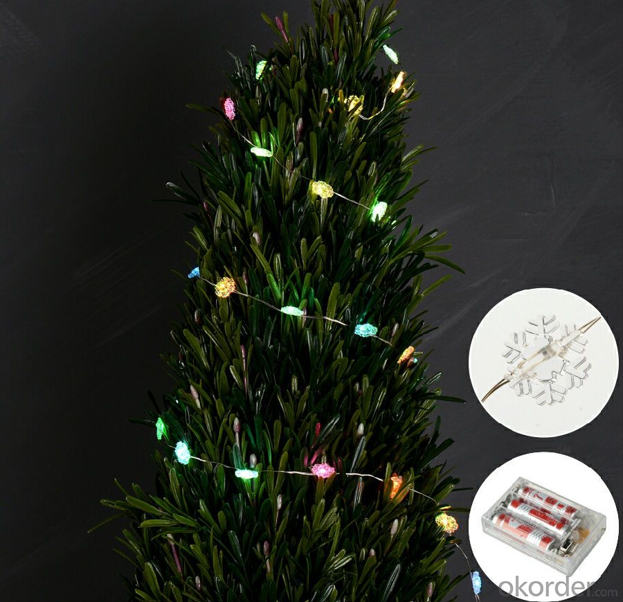 Colorful Snow-shaped Led Light String for Outdoor Indoor Christmas Decoration