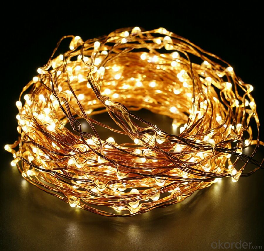 Colorful Copper Wire String Lights for Outdoor Indoor Wedding Christmas Party Decoration