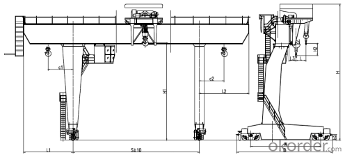 5~50T Single Girder Gantry Crane with Hook, Single Girder Crane, Gantry Crane