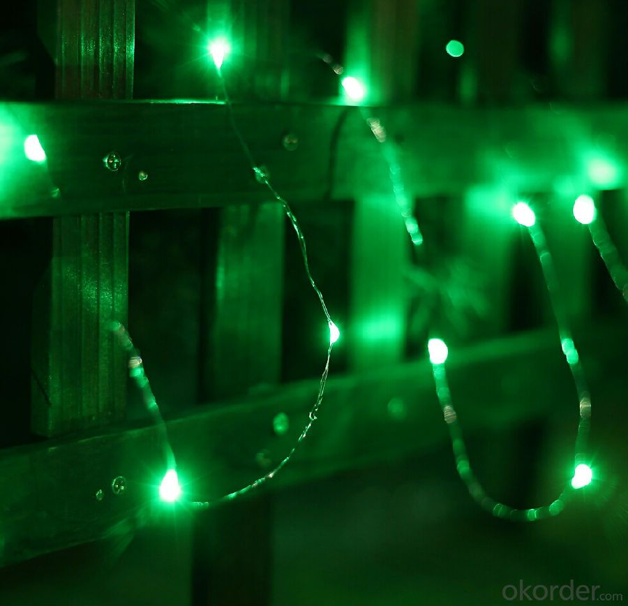 Green Copper Wire String Lights for Outdoor Indoor Holiday Bar Home Decoration