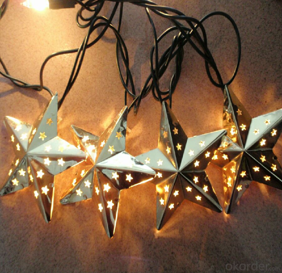 Pump kin and Metal Star Light String for Outdoor Indoor Party Halloween Decoration