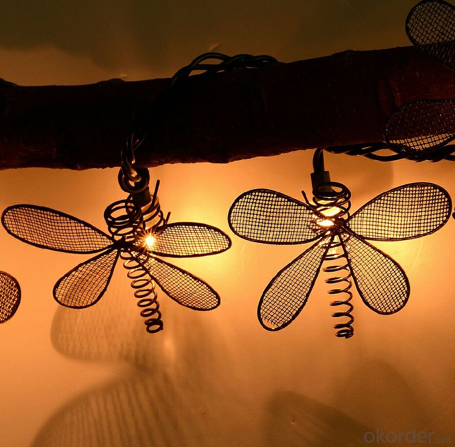 Coconut Palm and Dragonfly Light String for Outdoor Indoor Christmas Festival Decoration