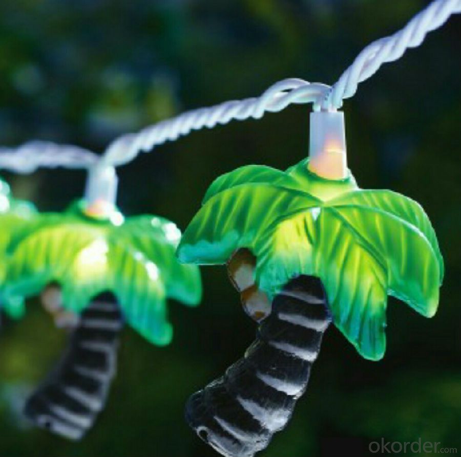 Coconut Palm and Dragonfly Light String for Outdoor Indoor Christmas Festival Decoration