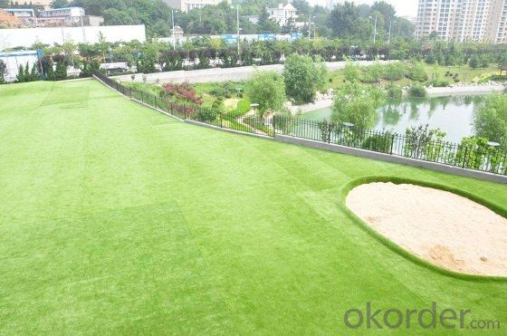 Artificial grass for family  garden with PE