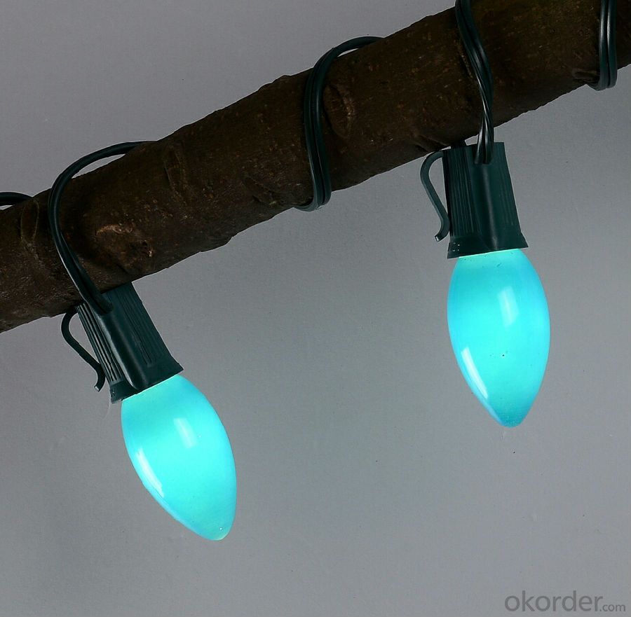 Baby Blue LED Incandescent Bulb Light String for Outdoor Indoor Christmas House Holiday Decoration