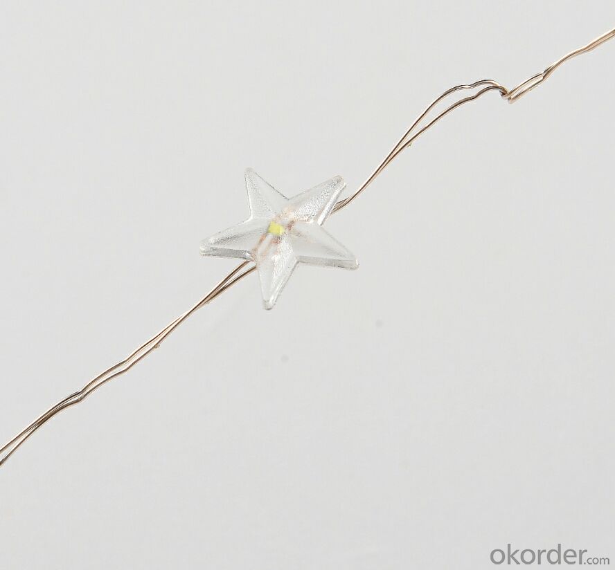 White Star Copper Wire String for Outdoor Indoor Party Christmas Wedding Decoration