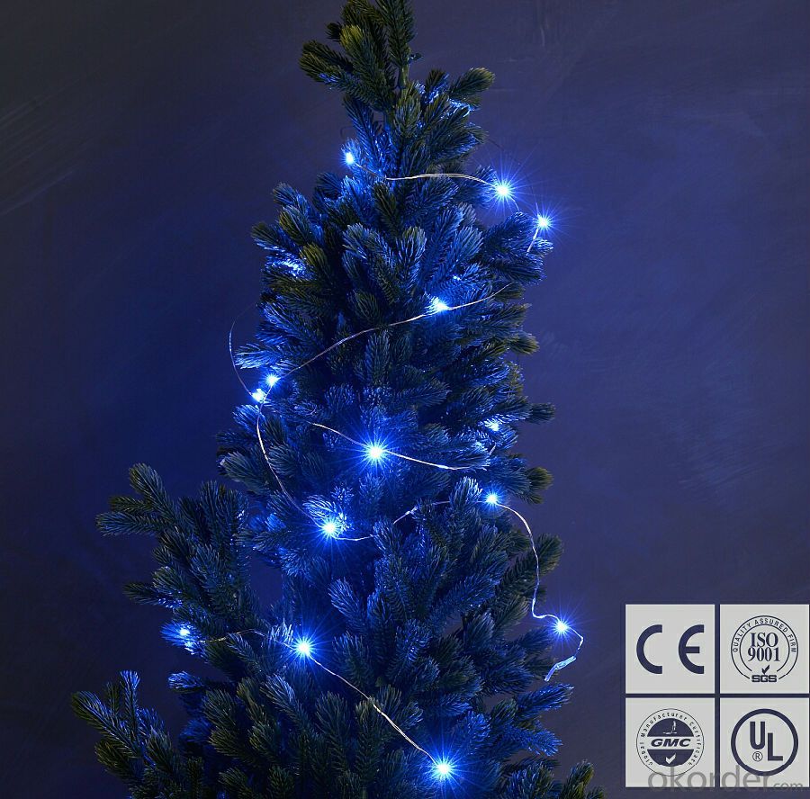 Vintage Style Blue Copper Wire String Lights for Outdoor Indoor Christmas Party Decoration