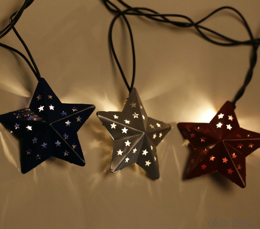 New Style Pump Kin and Metal Star Light String for Outdoor Indoor Party Festival Decoration