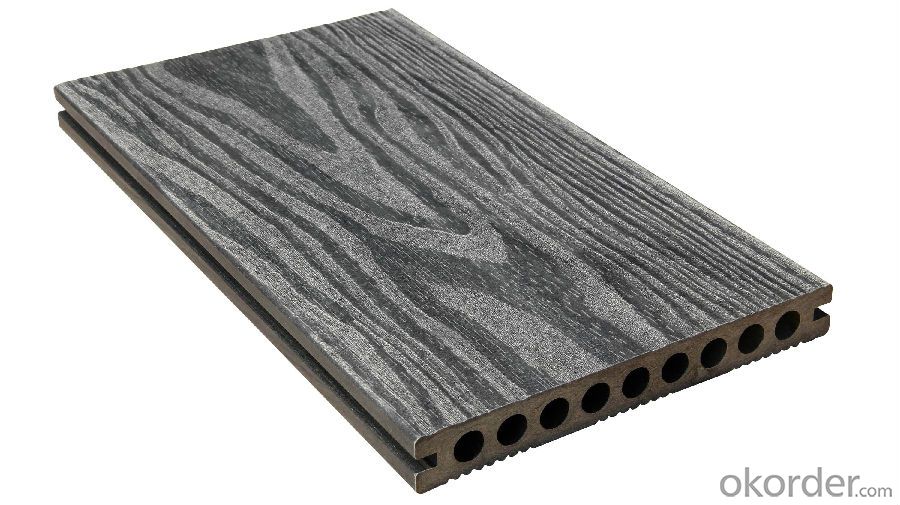 WPC outdoor wood plastic floor HDPE wood plastic material
