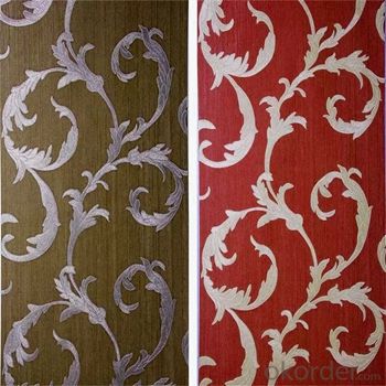 Double Tongue Floral Wallpaper Home Wall Decorative Wallpaper 3d, PVC Wall Paper for Indonesia
