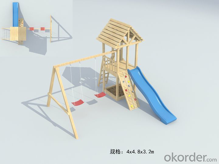 Amusement equipment for baby preschool wooden swing outdoor playground