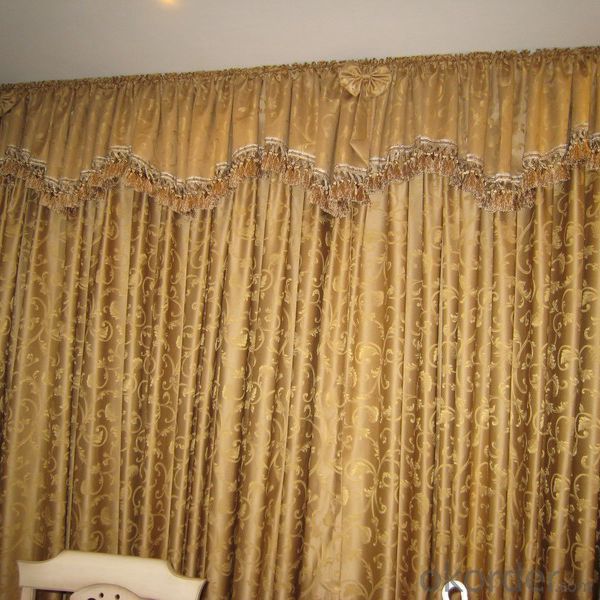 Wholesale polyester curtain with red blackout