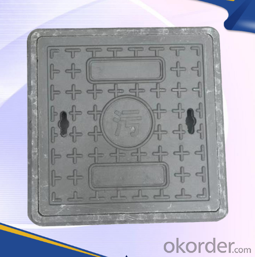 Casted OEM ductile iron manhole cover with superior quality for industries with frames