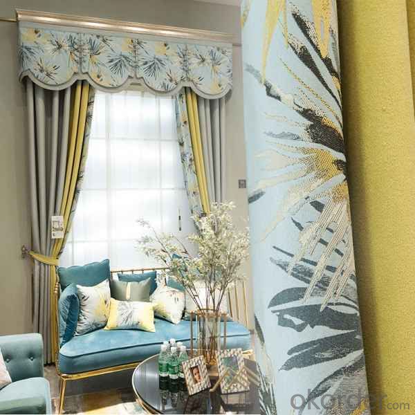 Window Curtains with European Style 100% Polyester Window Printed Blackout