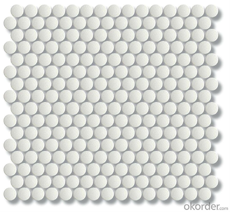 Bianco Penny Round Unglazed Ceramic Mosaic Tile for Backsplash