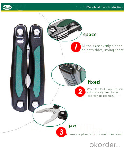 Professional Stainless Steel Multifunction Folding Plier 11 in 1 for Outdoor and Camping