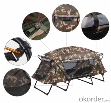 Folding Camping Tent with Sleeping Bed Portable tent above off the ground