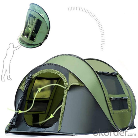 3-4 Person Automatic Pop up Camping Waterproof Dome Tent