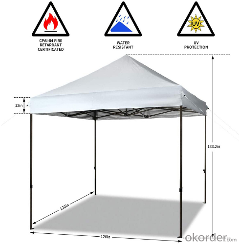 Pop up Foldable Gazebo Aluminium Frame Waterproof Fireproof 10x10 Commercial tent