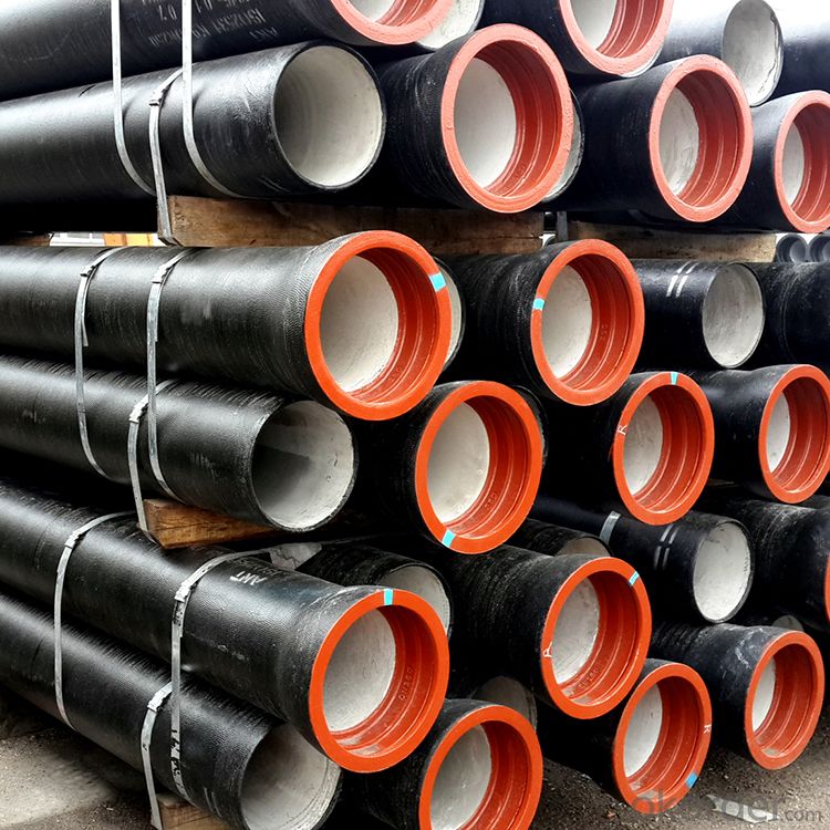 China top quality ISO2531 cement lined class K9 DN80 ductile cast iron DCI pipe