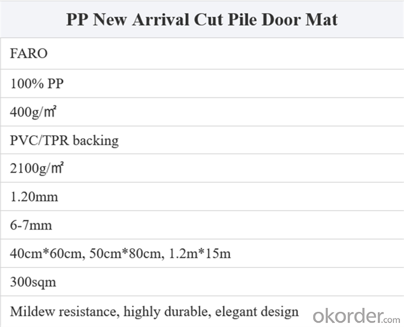 Mobile Cut Pile Door Mat High Quality Mat From China 2021 Hot Mat