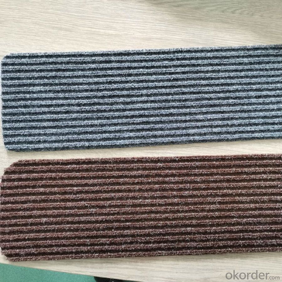 Single-ribbed Jaquard Carpet With PVC Backing Indoor Outdoor Carpets
