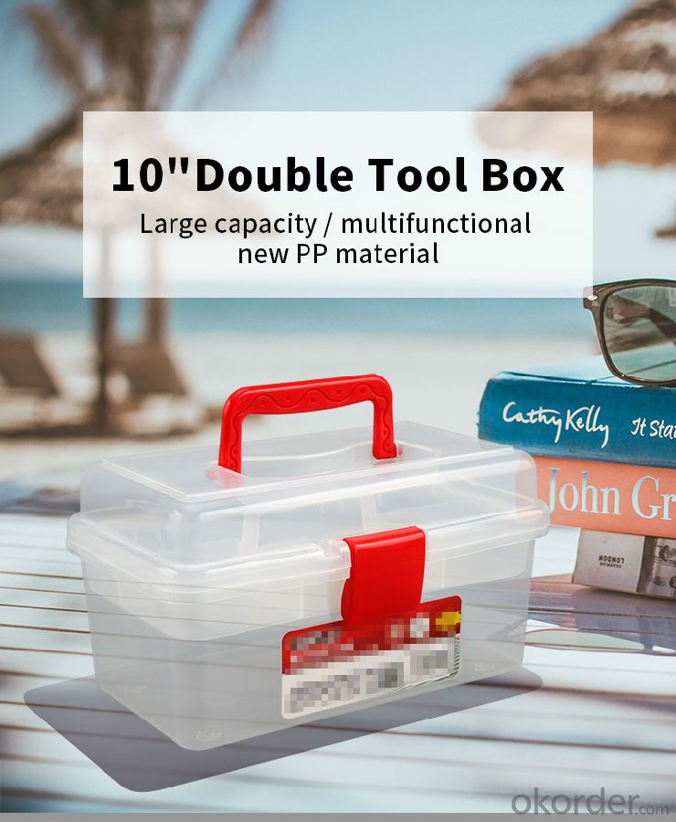 Transparent tool box 10"