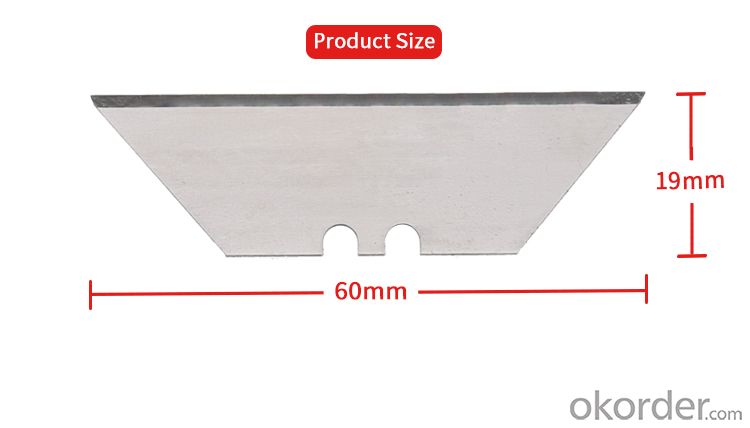 Trapezoidal art blade 10 pieces 60*19mm