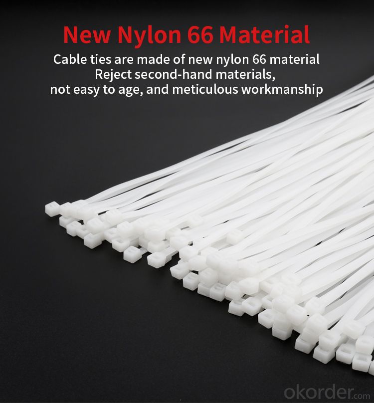 Nylon cable tie 2.5*100mm 100 pieces/pack white