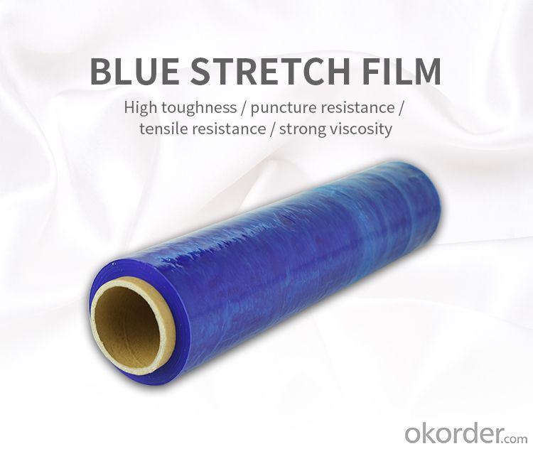 Blue stretch film 50cm*0.02mm*2.5KG*4 rolls