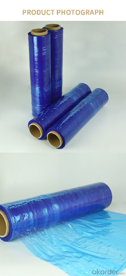 Blue stretch film 50cm*0.02mm*2.5KG*4 rolls