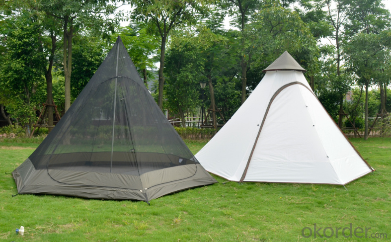4-6 Person Luxury Single Cotton Canvas Camping Indian Teepee Tent
