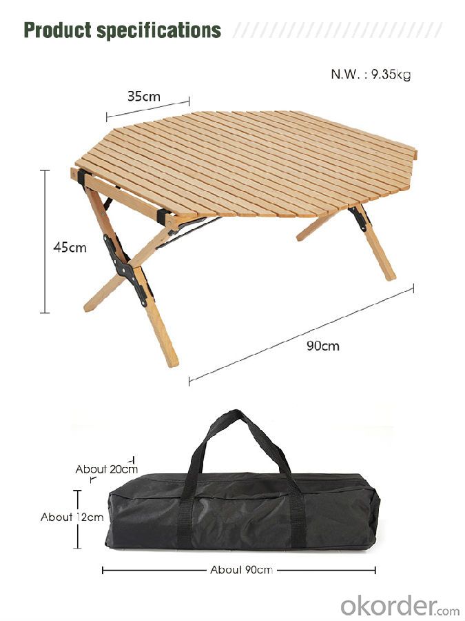 Rolling Picnic Foldable Camping Cooking Table