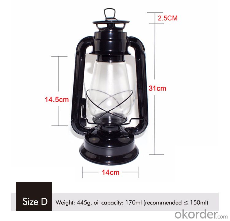 Small Kerosene Gas Oil Lamp Indoors Lantern