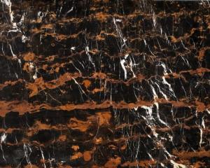 Marble Tile Black & Cold M307