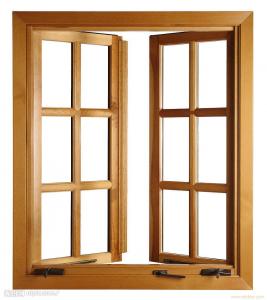 Wooden Window in Frame with Best Price System 1