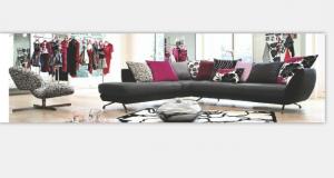 2012 New Design Warm Colorful Corner Sofa Set with Ottoman